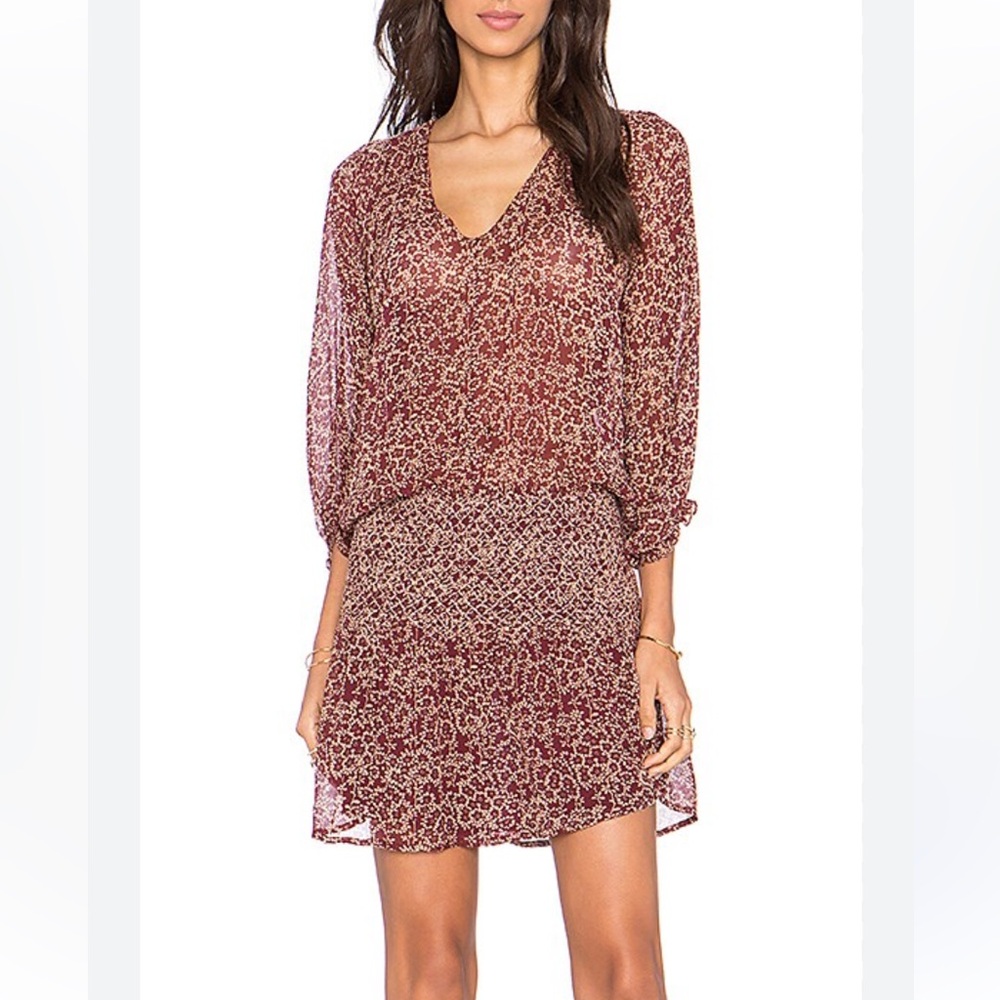 ULLA JOHNSON Samira Silk Smocked Mini Dress